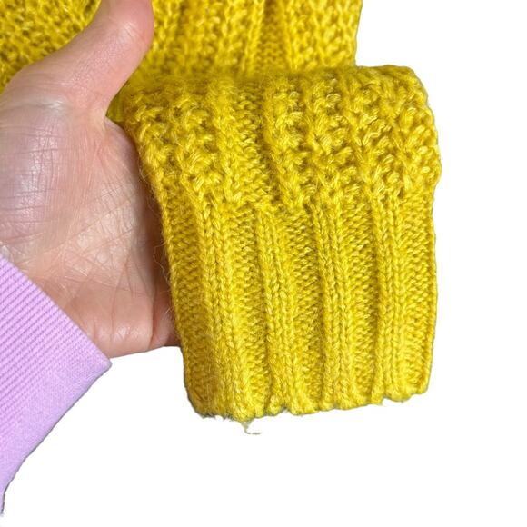 J. Crew Mock Neck Fisherman Cable Knit Lightweight Alpaca Wool Sweater Top XS - Picture 8 of 14